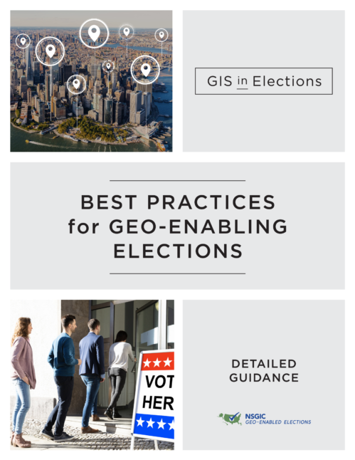 Thumbnail of cover for "Best Practices for Geo-Enabling Elections" guide.